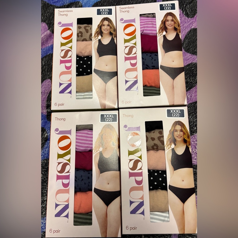 Joyspun Seamless Thong 6-Pack set of 4 Packs Plus Size Underwear NWT Panties